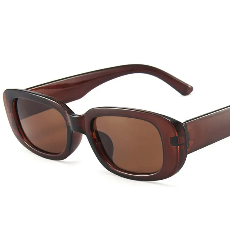 Rectangle Sunglasses in Coffee