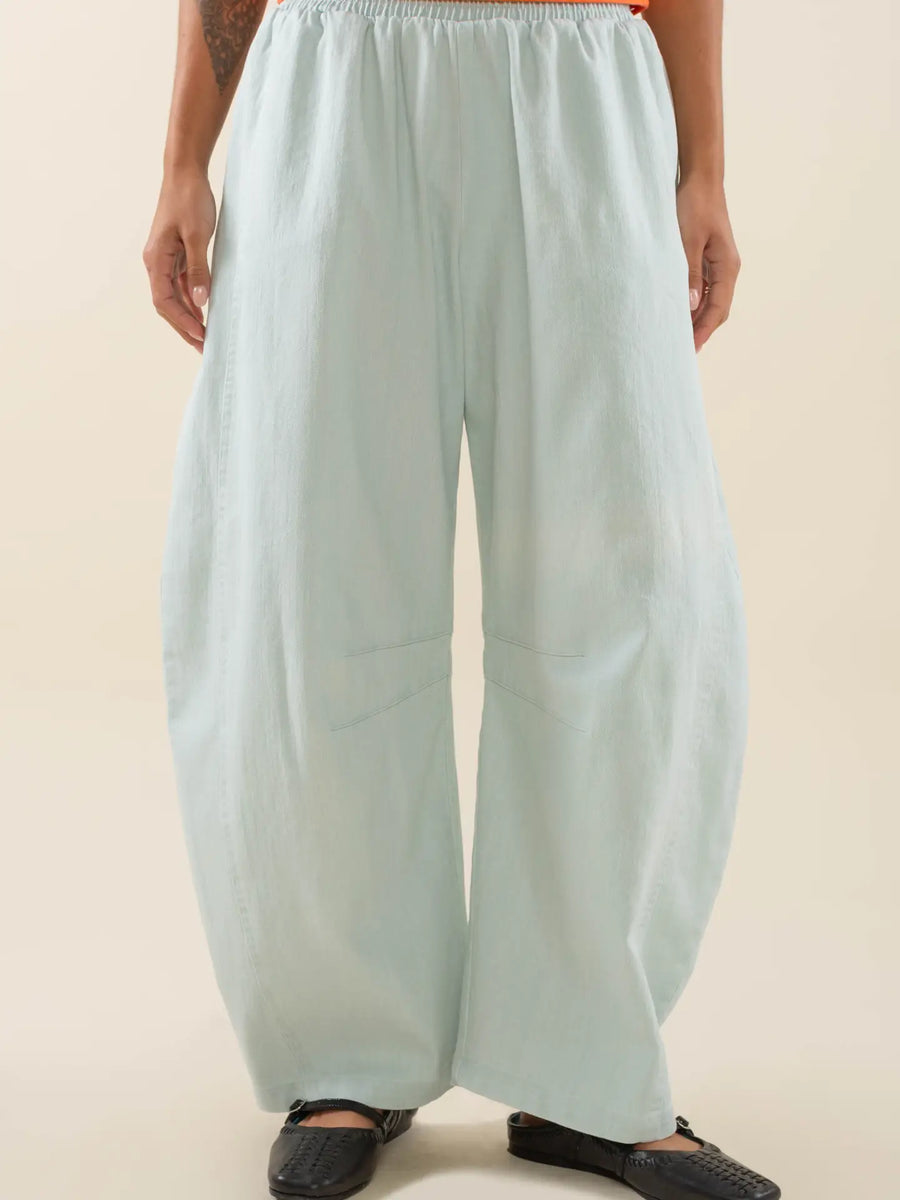 Light Wash Barrel Pant