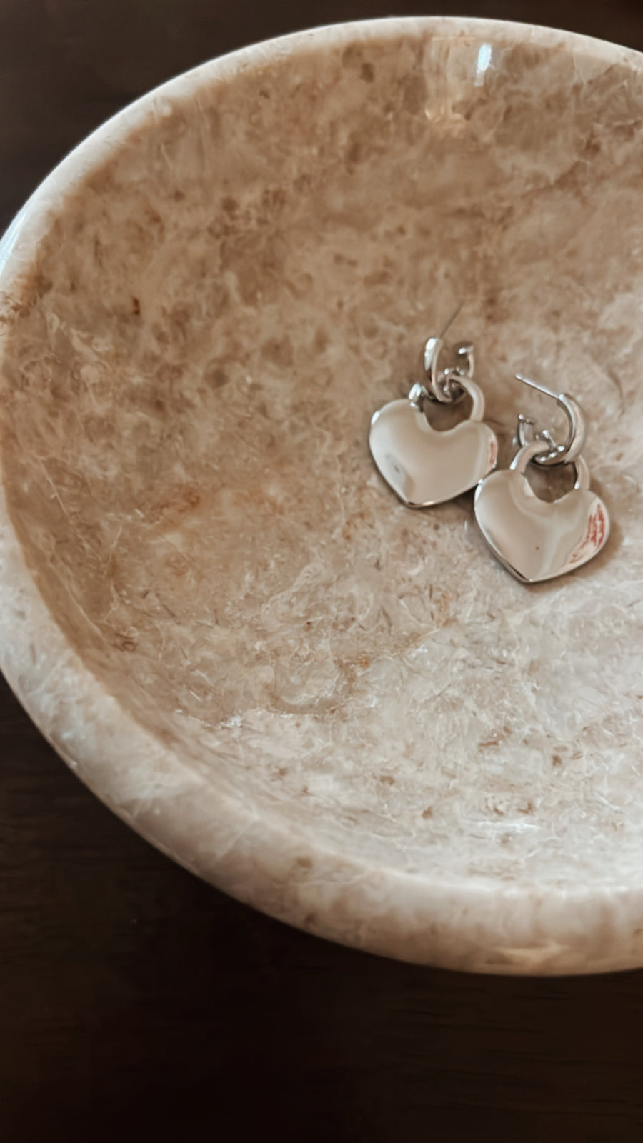 Silver Heart Earrings
