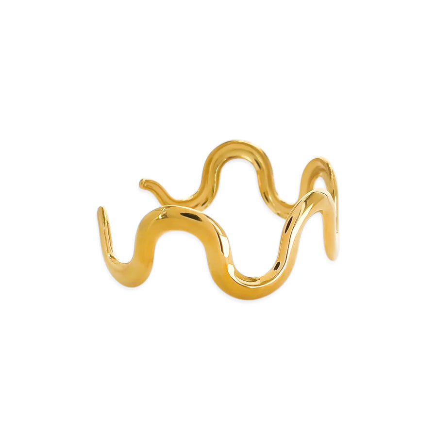 Squiggle Cuff in Gold