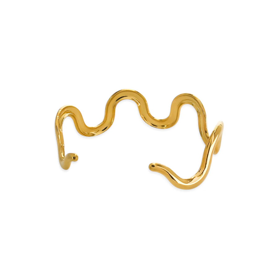 Squiggle Cuff in Gold