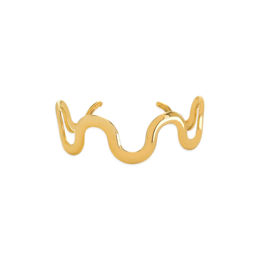 Squiggle Cuff in Gold