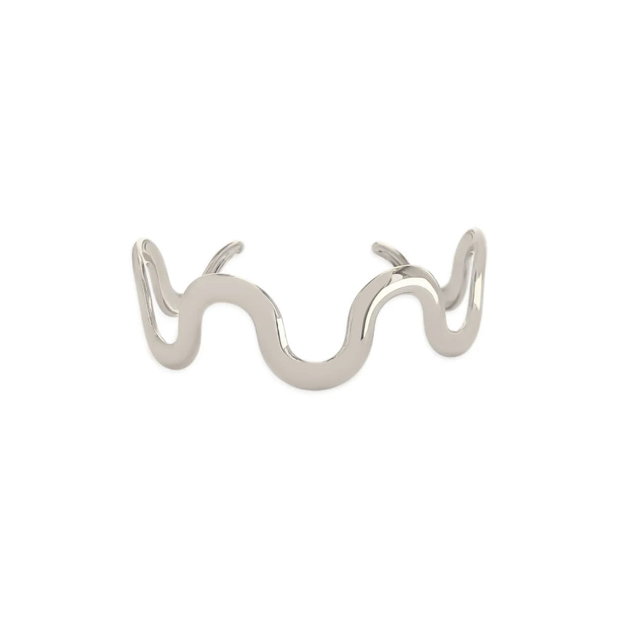 Squiggle Cuff in Silver