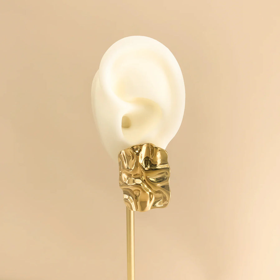 Foil Earrings in Gold