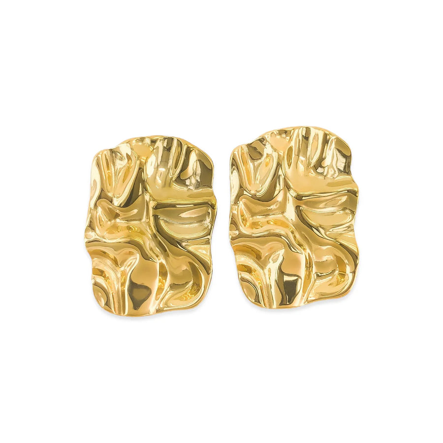 Foil Earrings in Gold