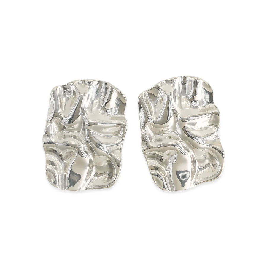 Foil Earrings in Silver
