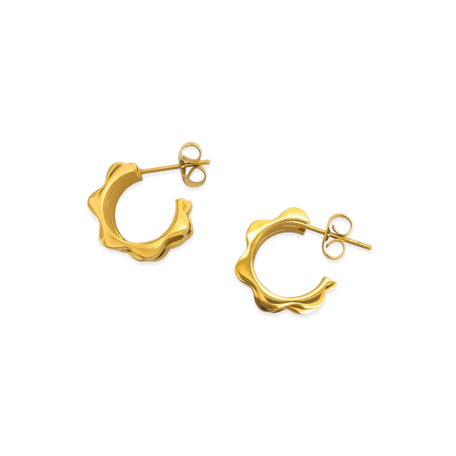 Watchband Hoops in Gold