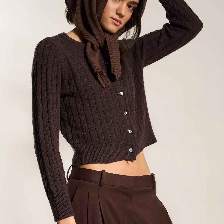 Handkerchief Scarf in Brown