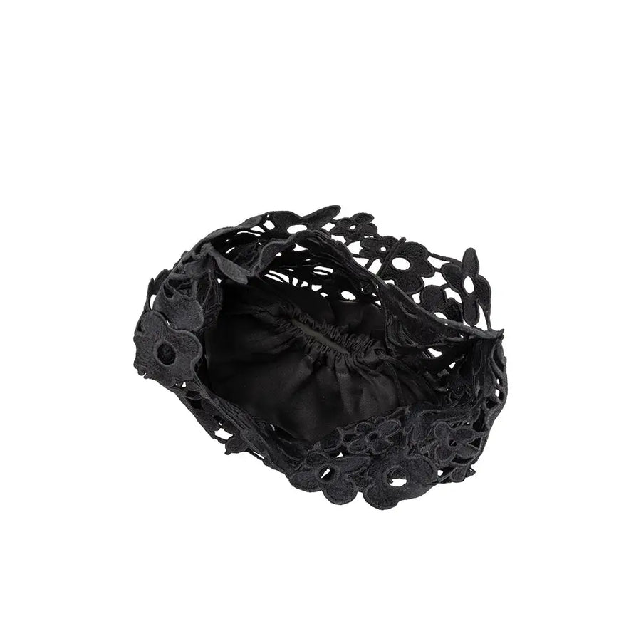 Floral Shoulder Bag in Black