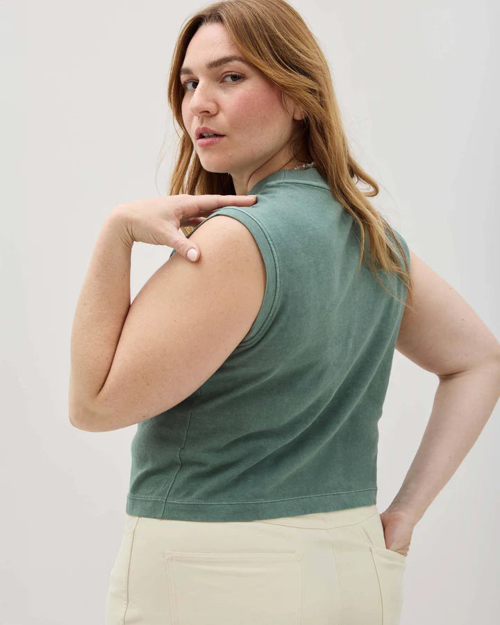Crop Tank in Sage