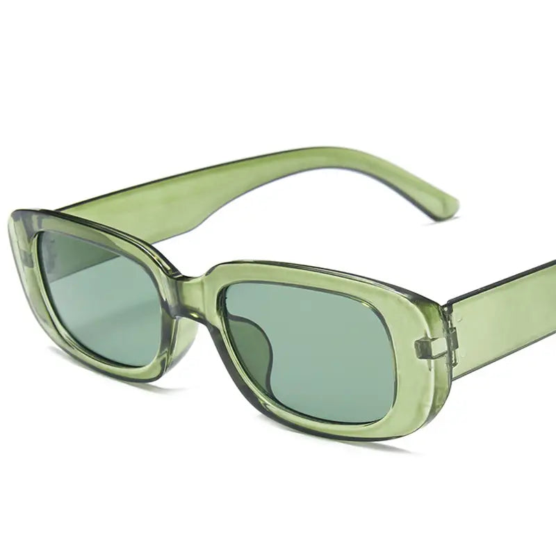 Rectangle Sunglasses in Green