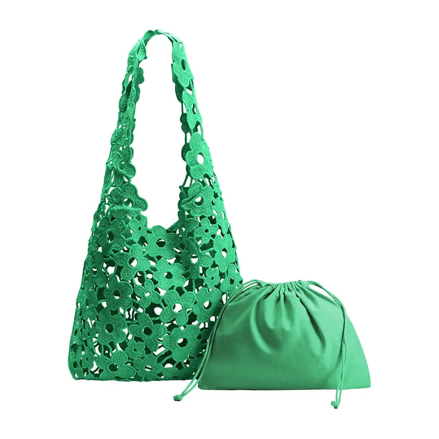 Floral Shoulder Bag in Green