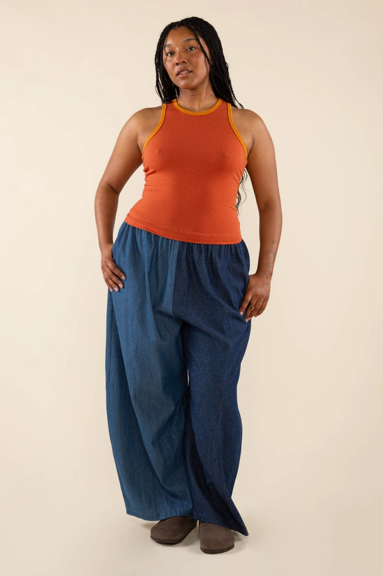 Orange Contrast Tank
