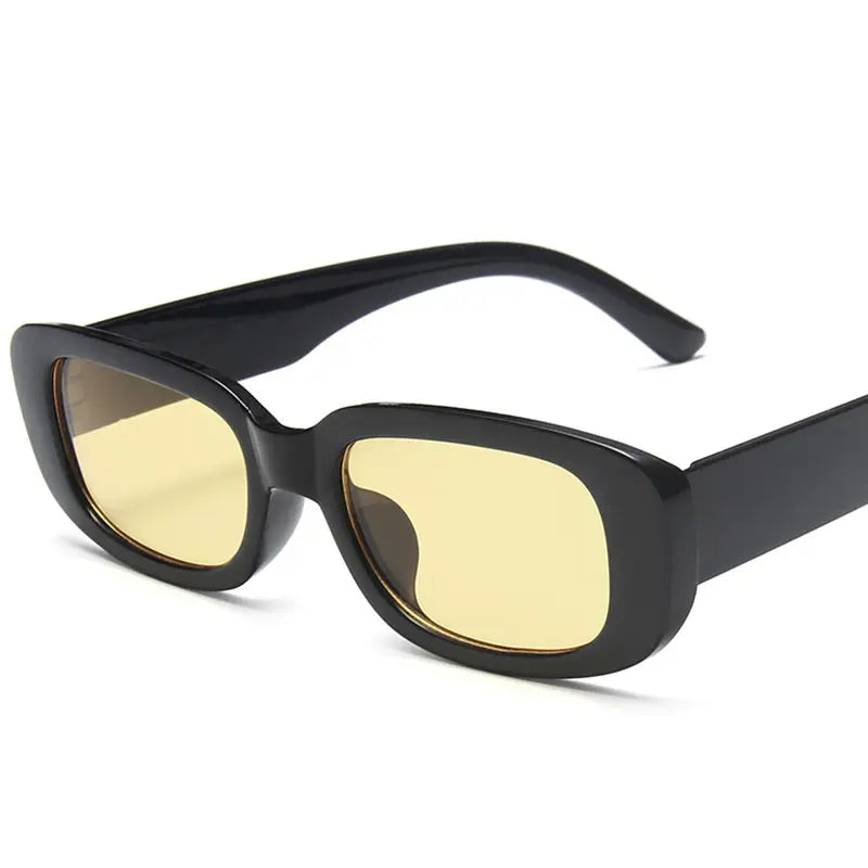 Rectangle Sunglasses in Black and Yellow