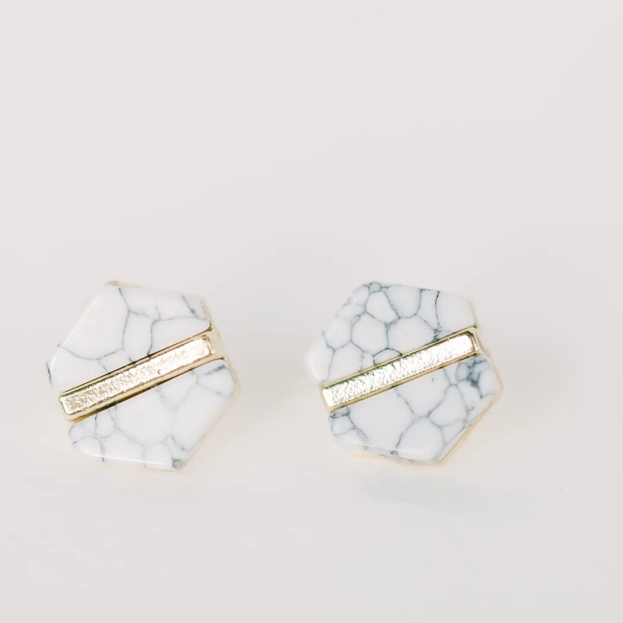 Marble Stud Earrings