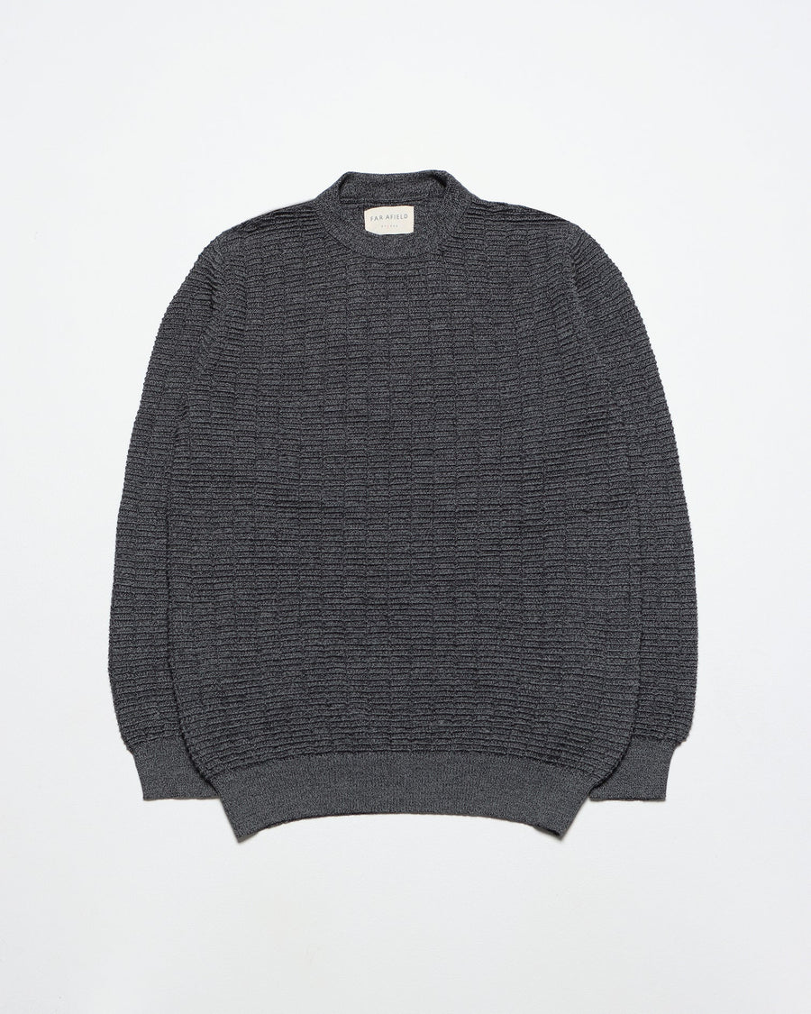 Far Afield Ribbed Sweater in Charcoal
