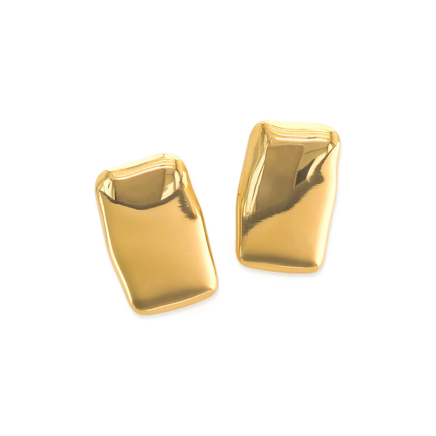 Rectangle Earrings in Gold