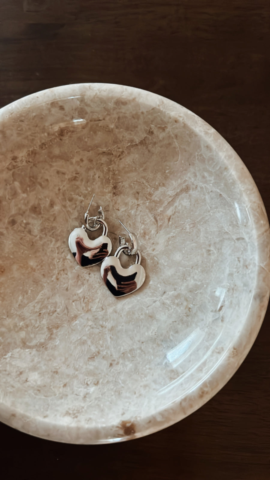 Silver Heart Earrings