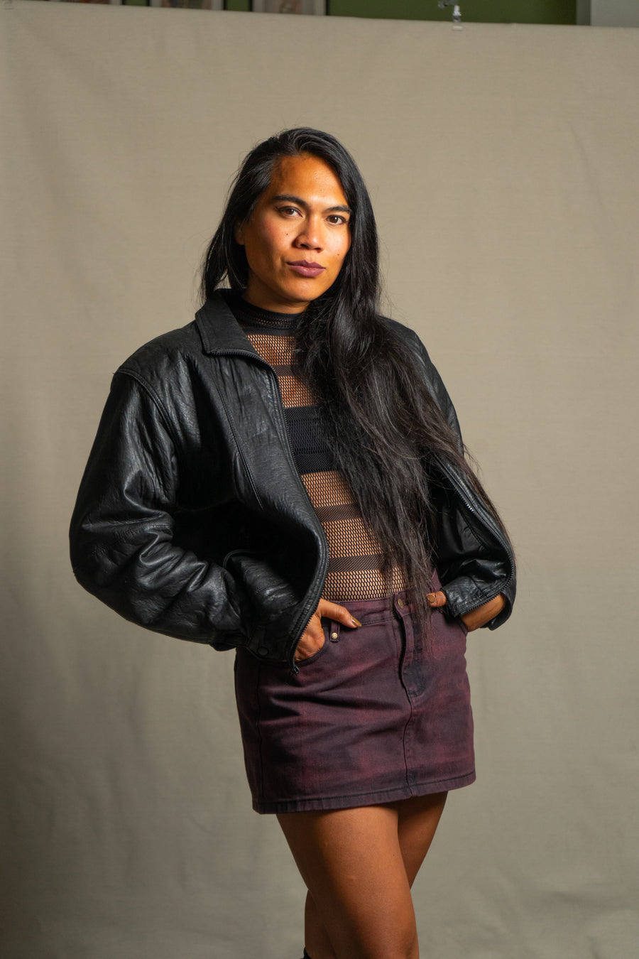 Nice Things LA x Fibers of Being Vintage Leather Bomber Jacket