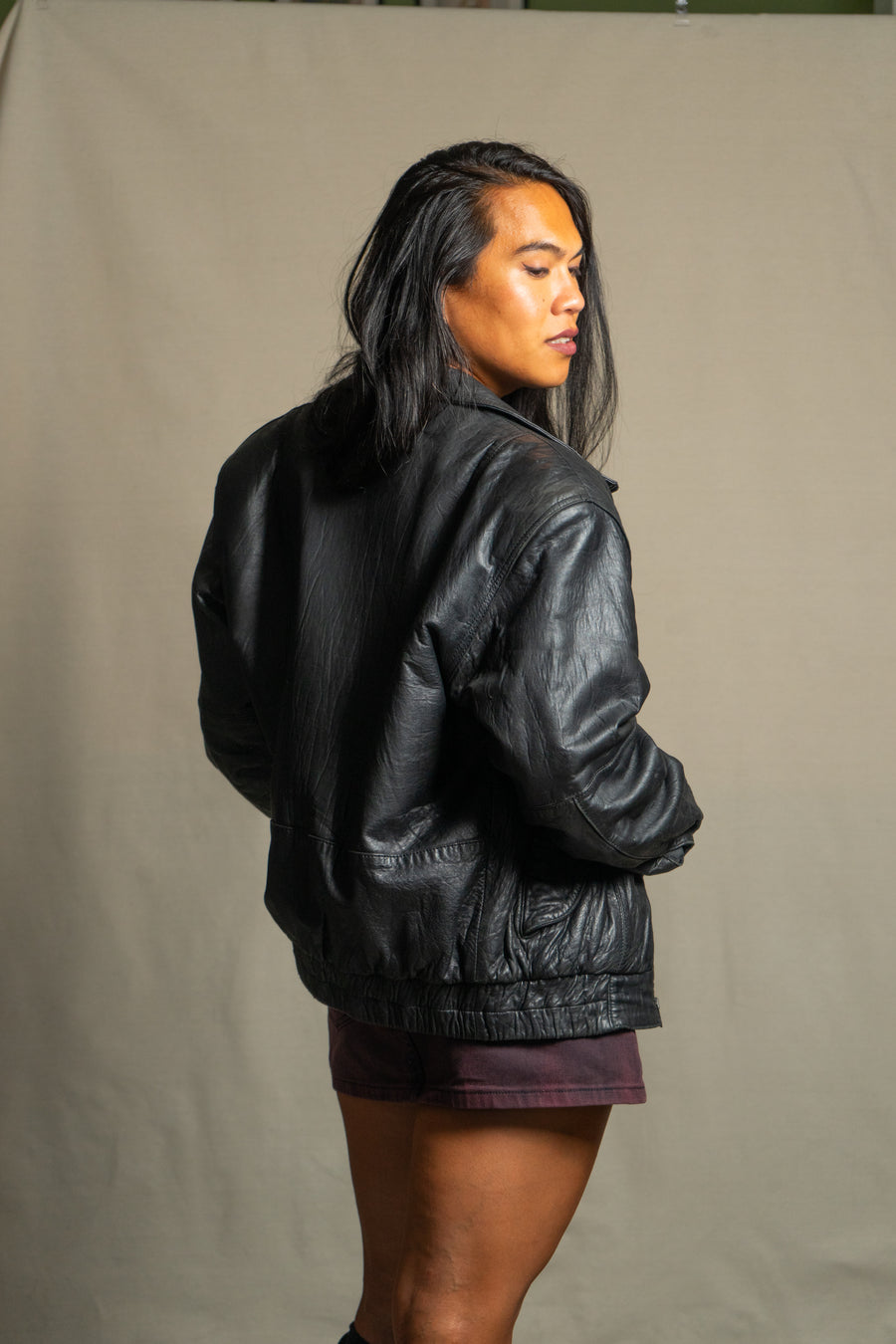 Nice Things LA x Fibers of Being Vintage Leather Bomber Jacket