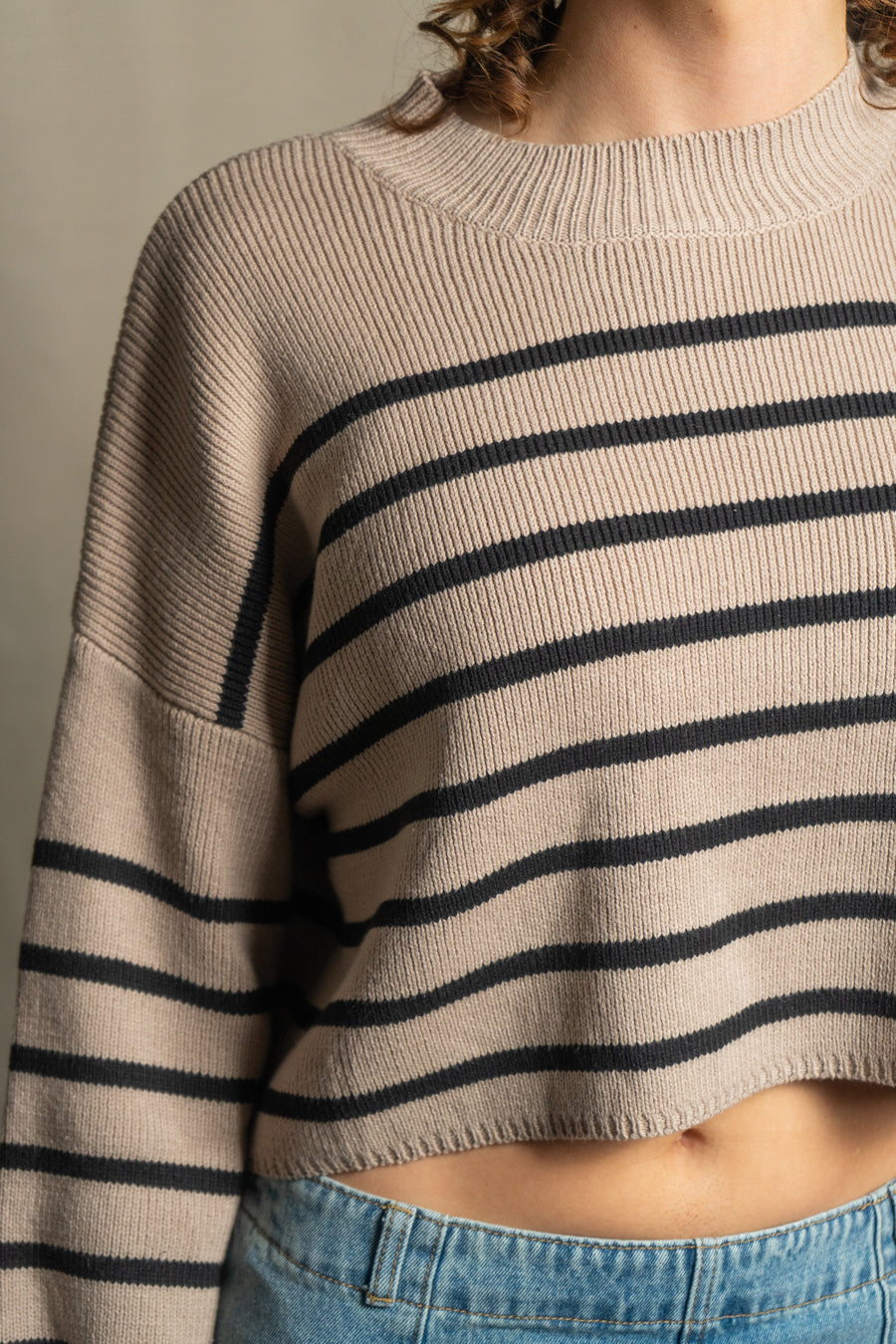 Striped Crop Sweater