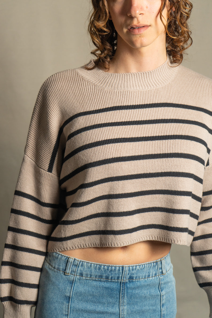 Striped Crop Sweater