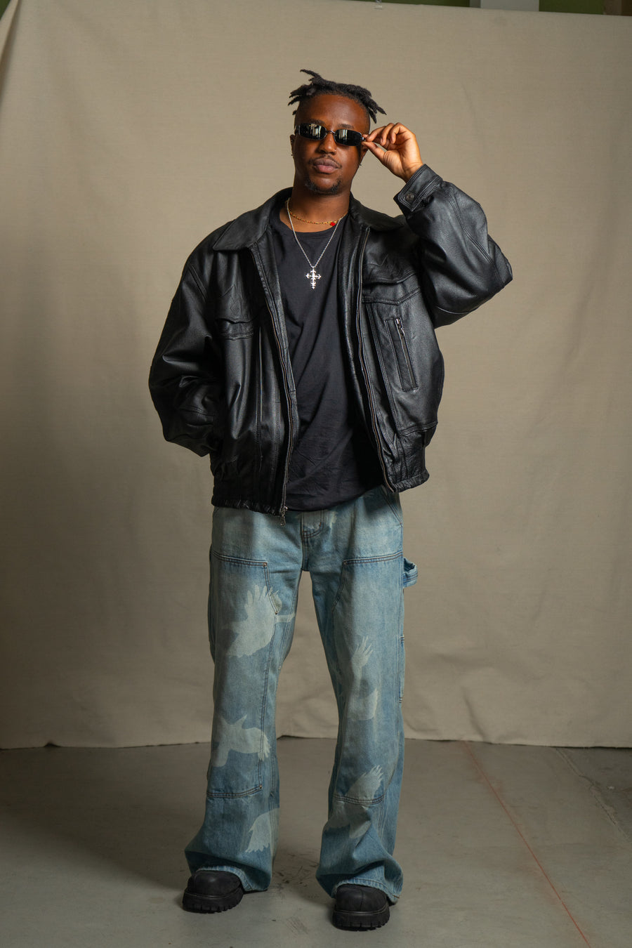 Nice Things LA x Fibers of Being Vintage Leather Bomber Jacket