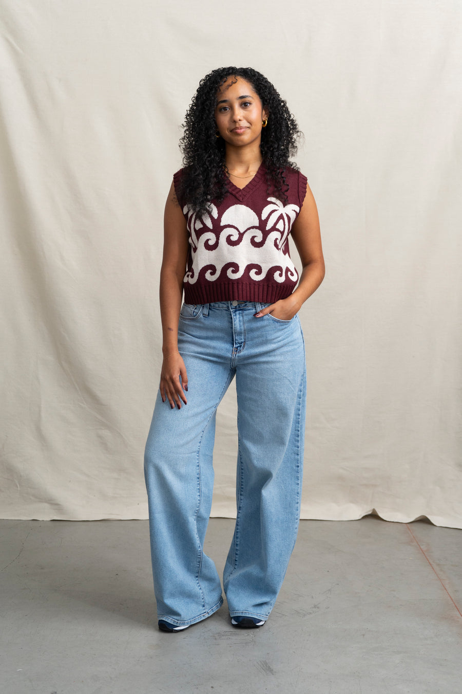 Stretch Wide Leg Jean in Light Wash