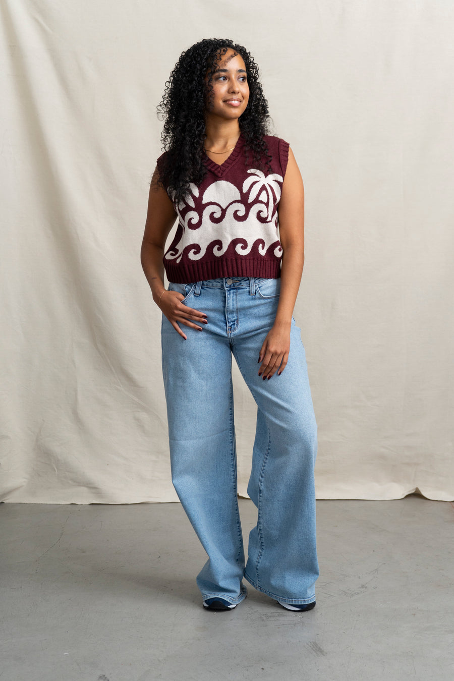 Stretch Wide Leg Jean in Light Wash