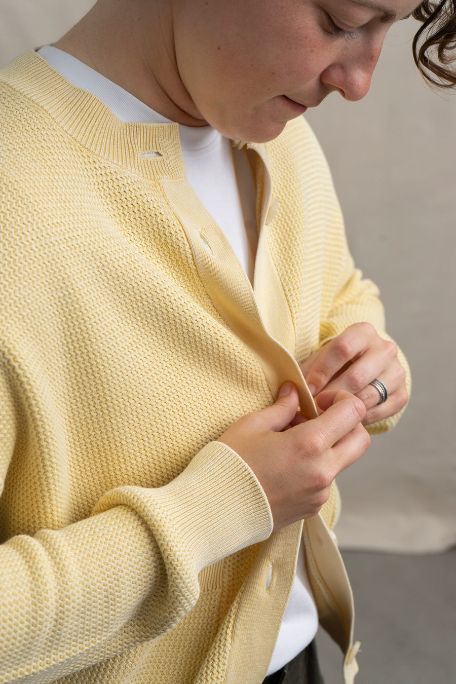 Dune Knit Cardigan in Wheat