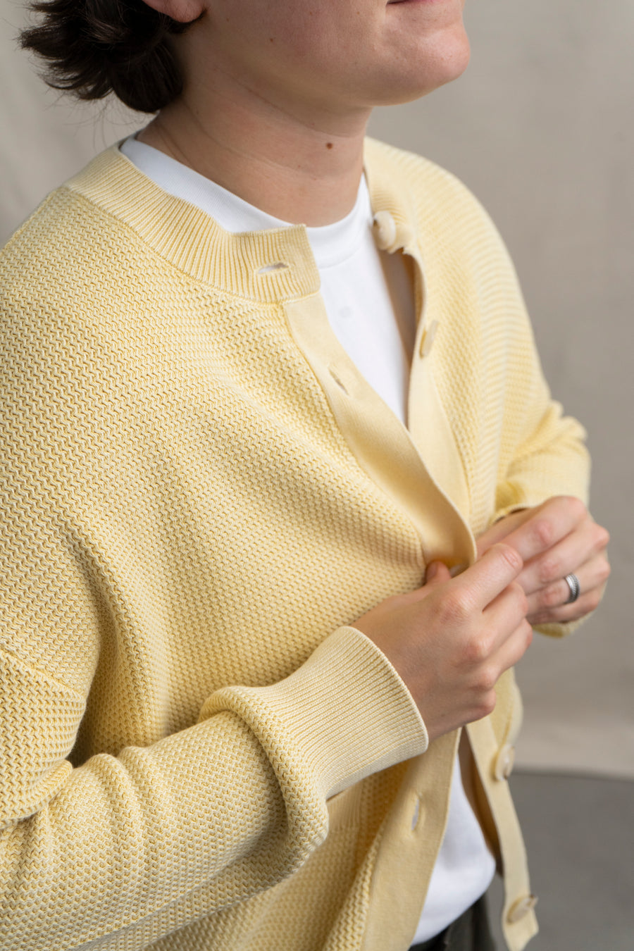 Dune Knit Cardigan in Wheat