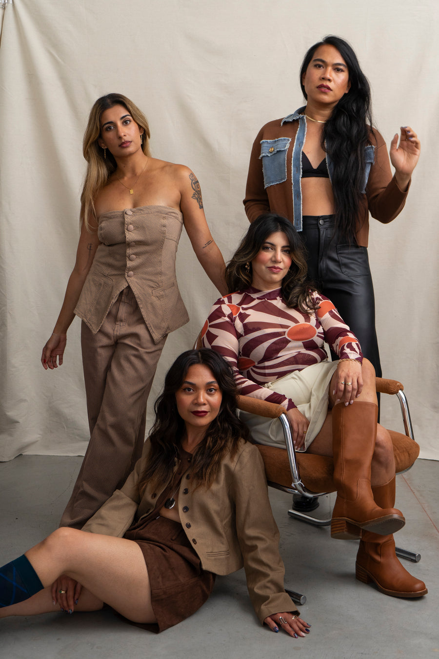 Pinstripe Strapless Top