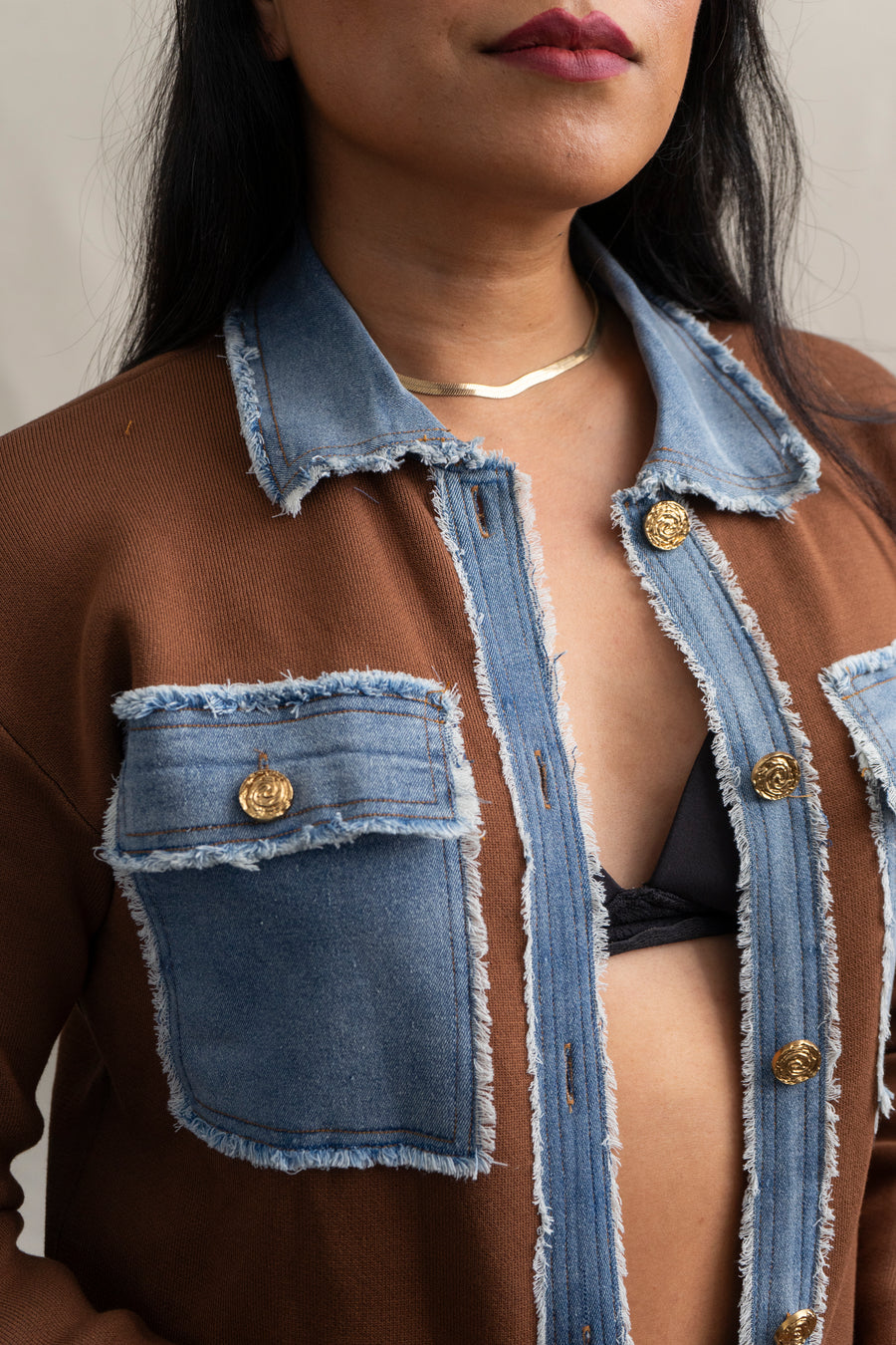 Denim Detail Jacket