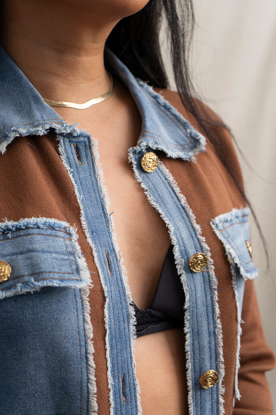 Denim Detail Jacket