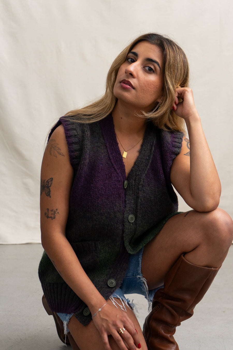 Far Afield Ombre Cardigan Vest