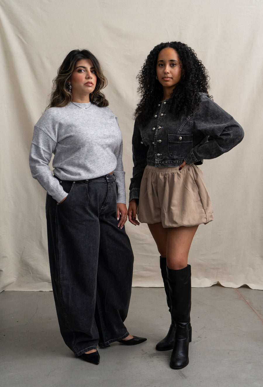 Washed Barrel Leg Pants