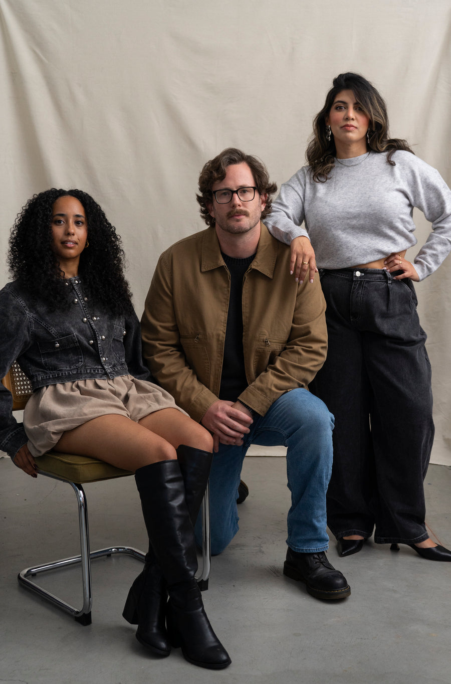 Cropped Jacket with Silver Details