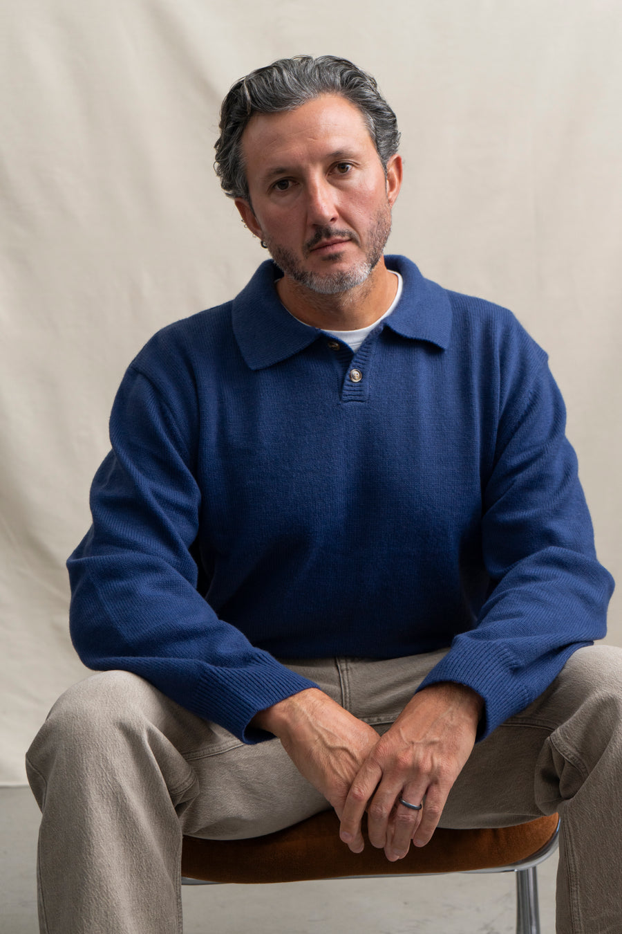 Polo Sweater in Blue