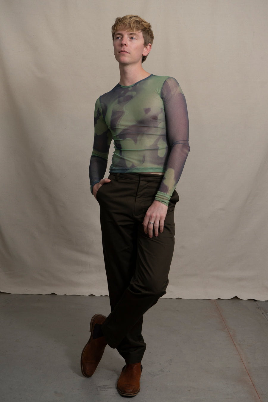 Classic Slacks in Dark Olive