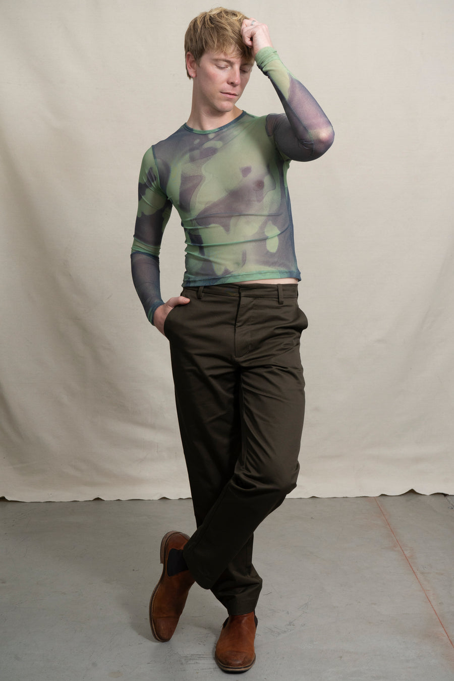 Martin Across Cyano Mesh Top