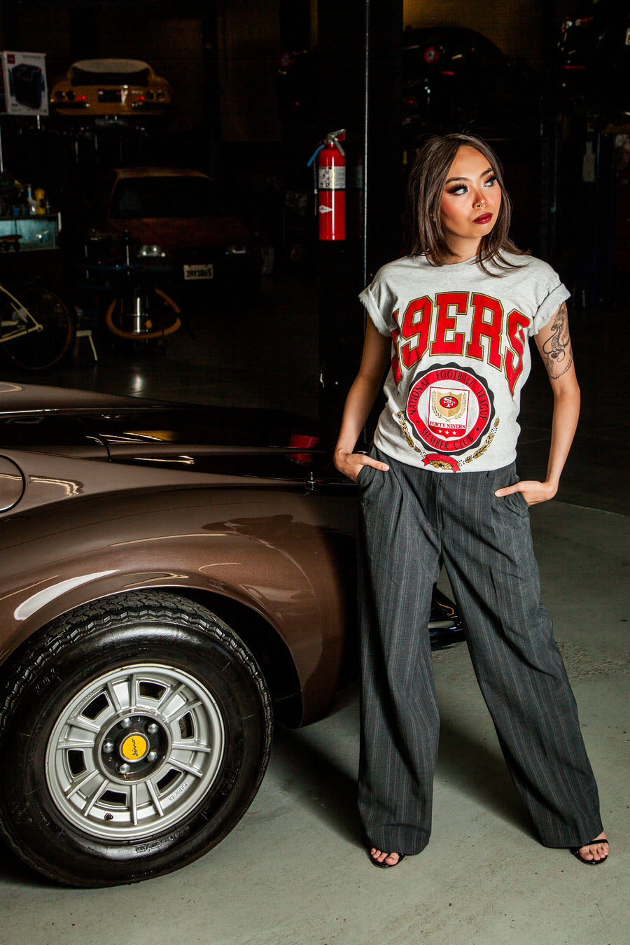 Pinstripe Trousers