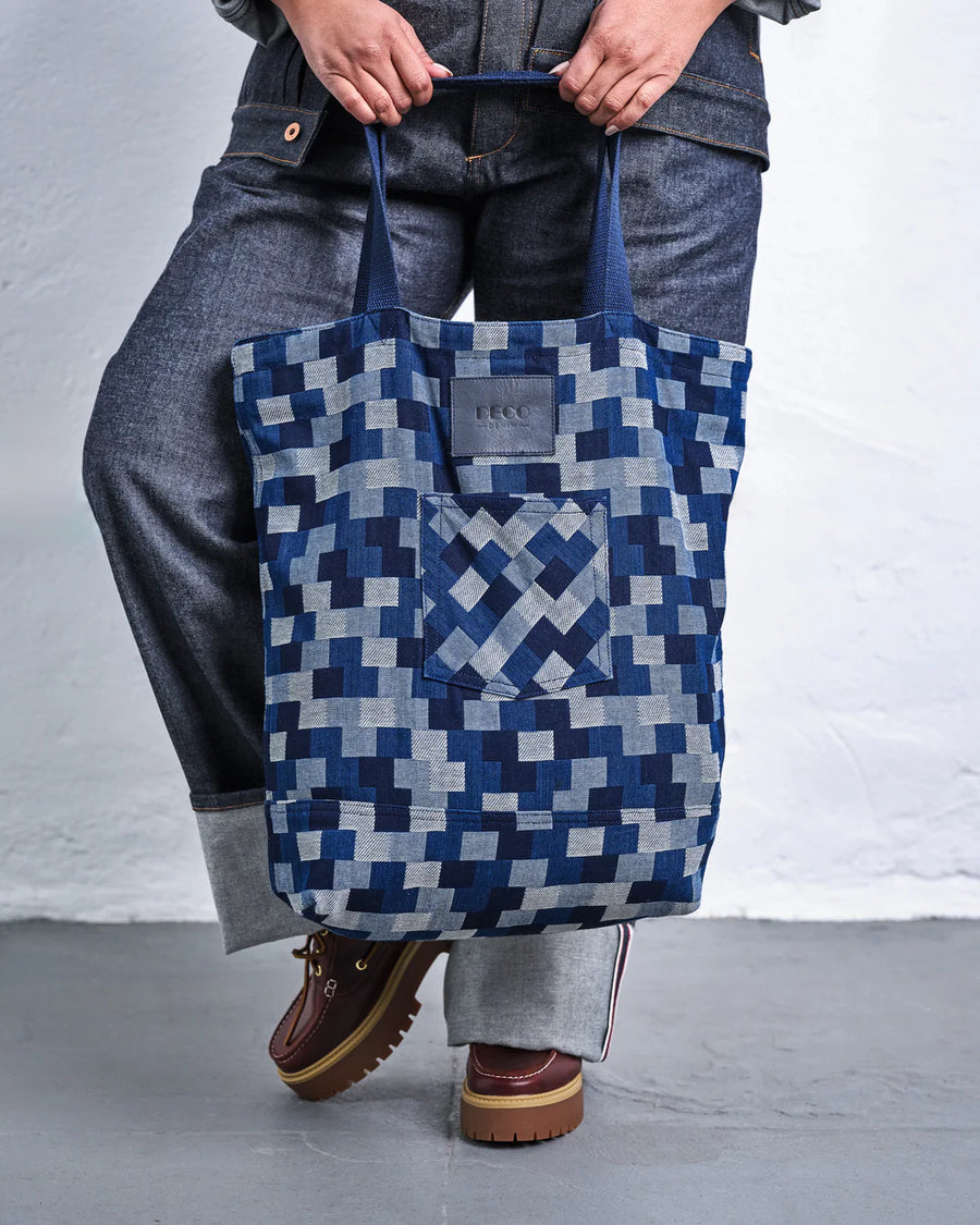 Deco Denim Patchwork Tote Bag