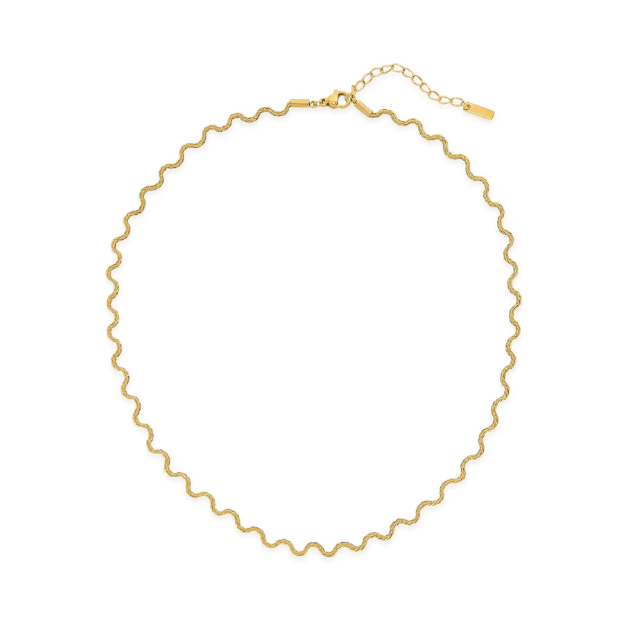 Squiggle Necklace in Gold