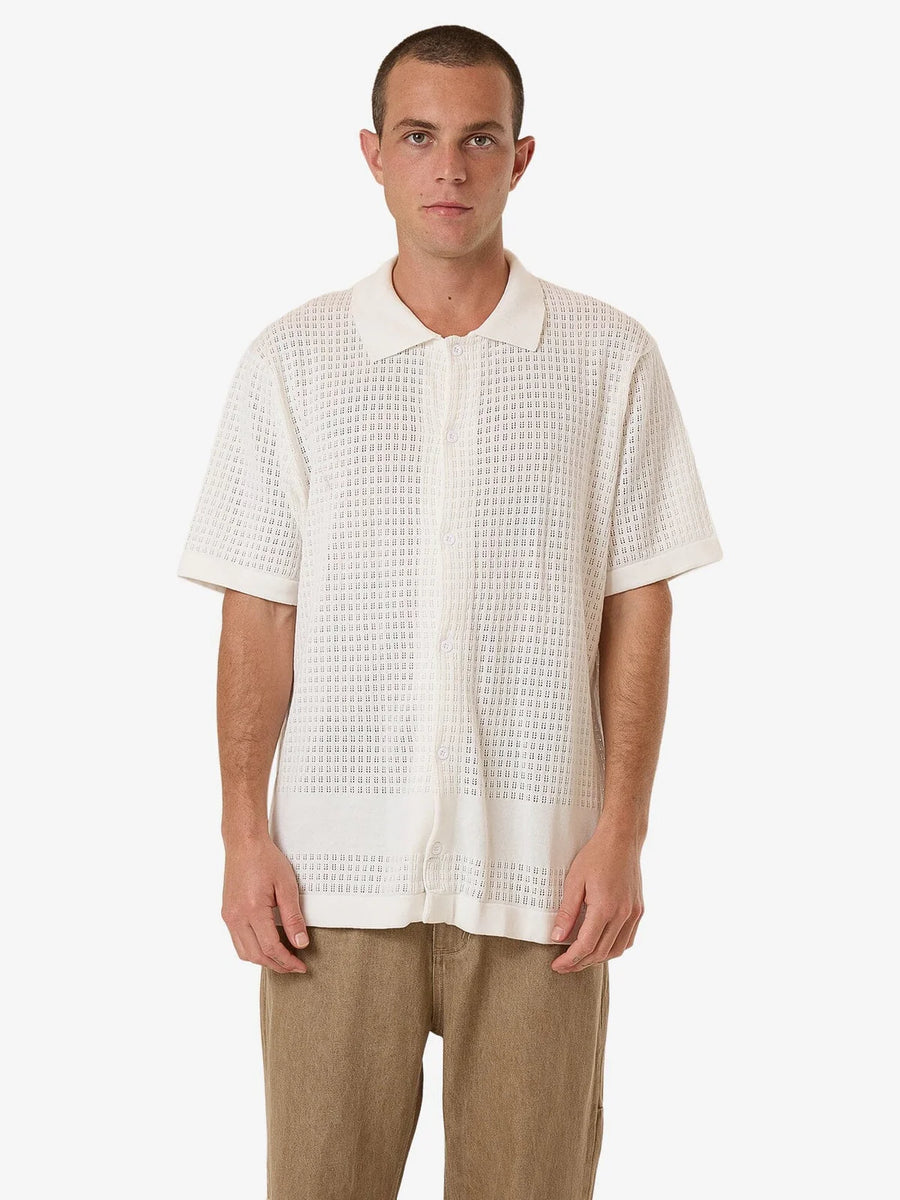 Lost in Paradise Knit Bowling Shirt