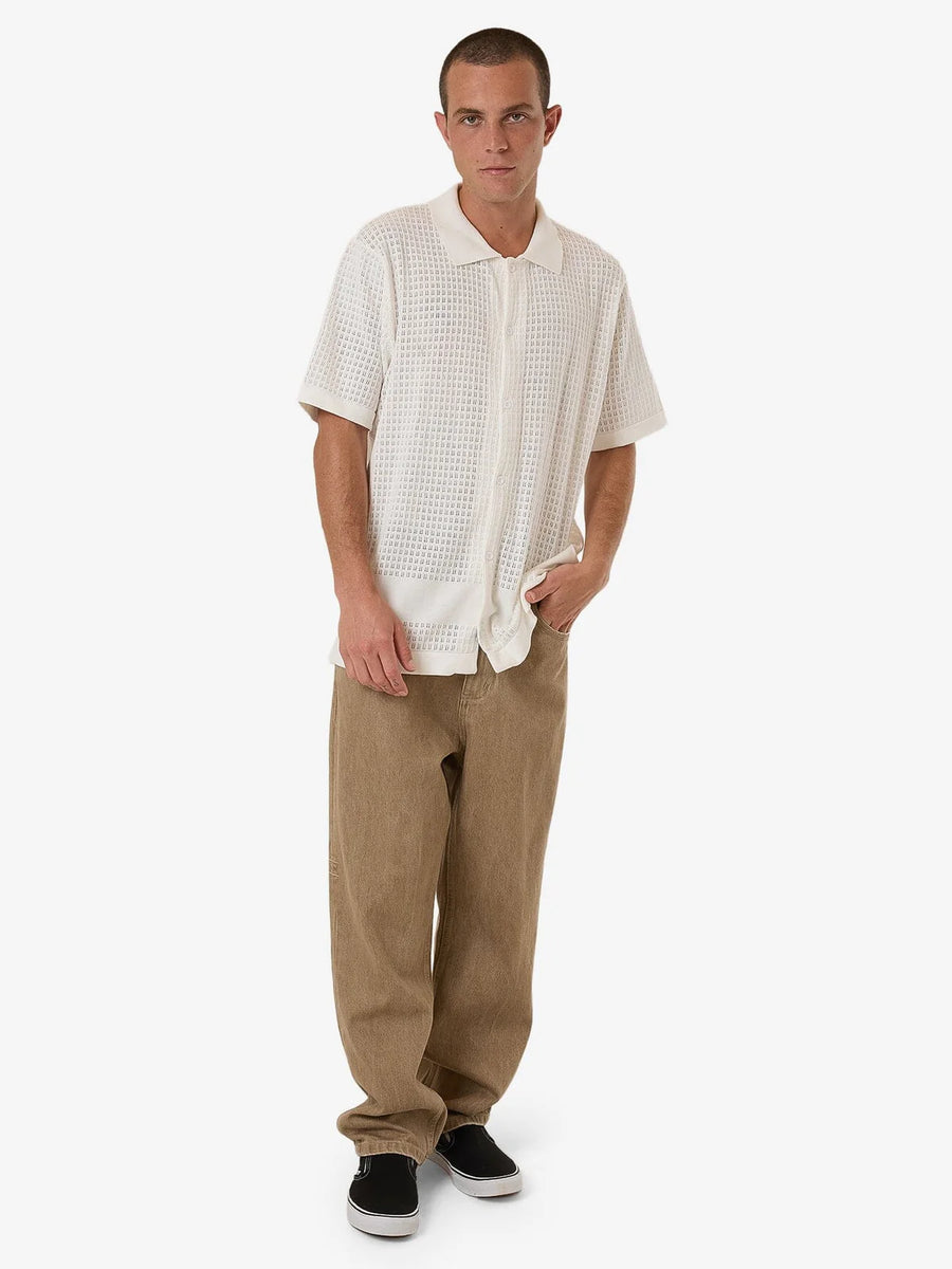 Lost in Paradise Knit Bowling Shirt