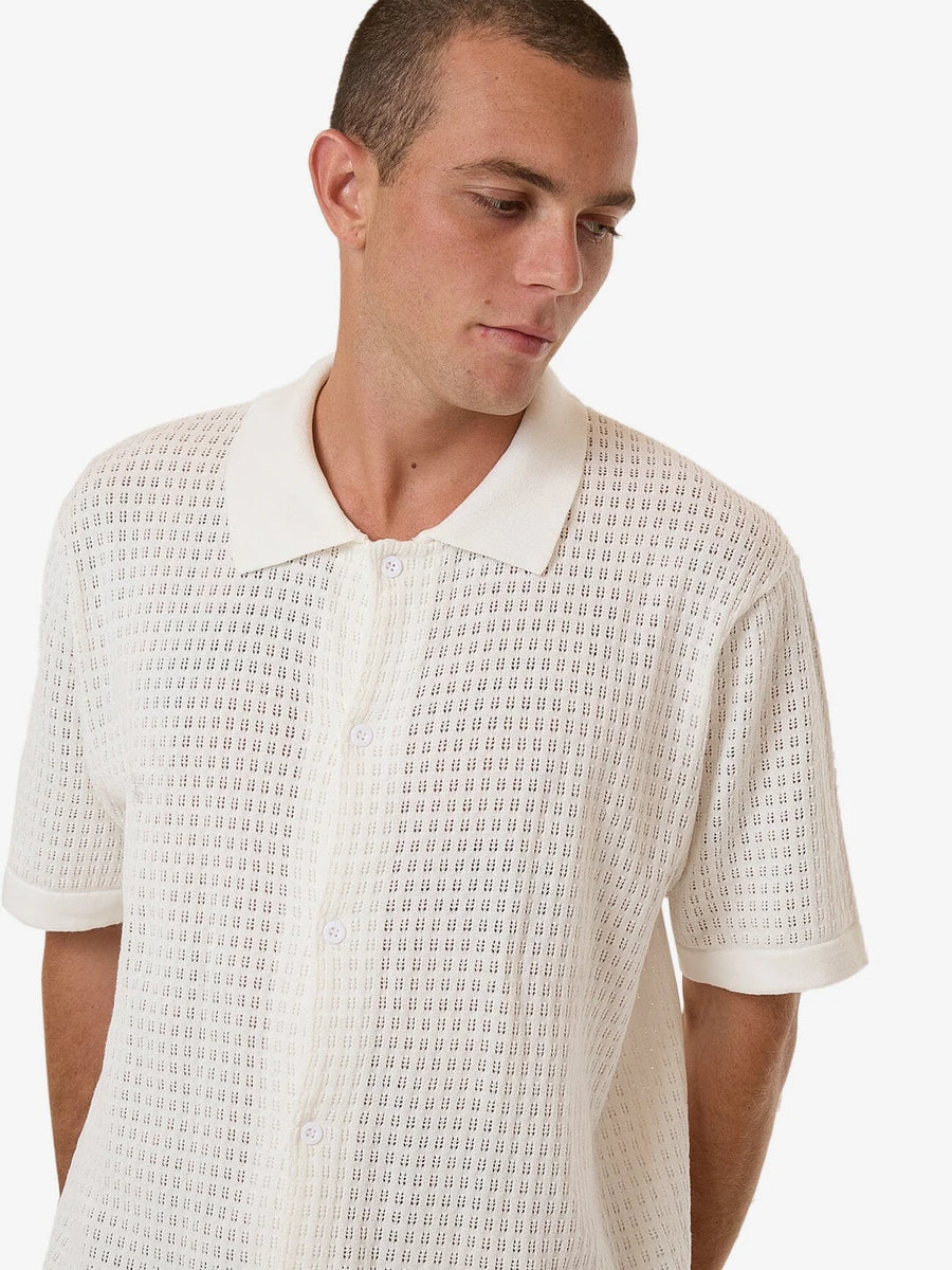 Lost in Paradise Knit Bowling Shirt