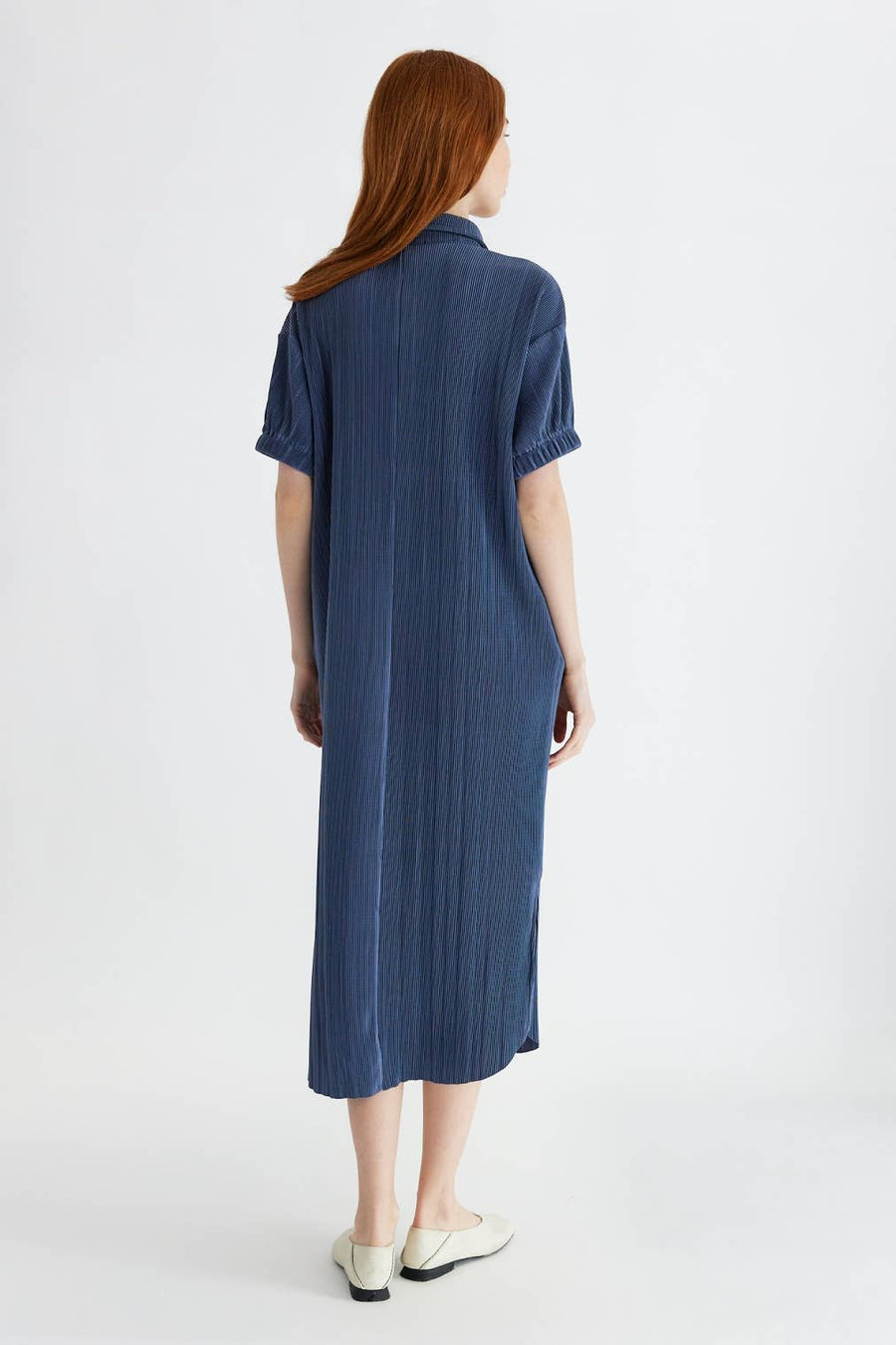 Plisse Button Down Dress/Duster