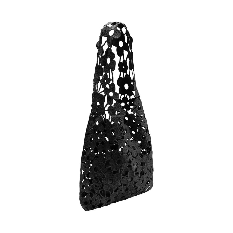 Floral Shoulder Bag in Black