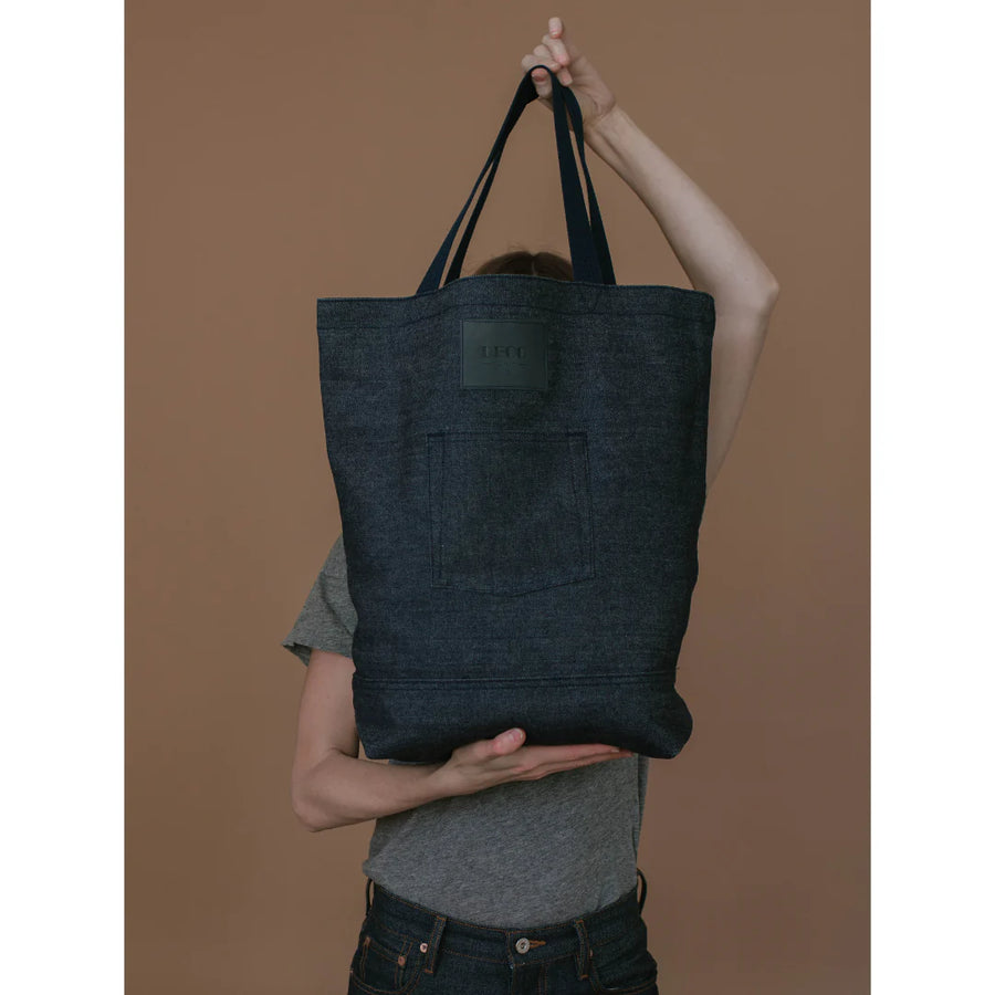 Deco Denim Blue Handle Tote Bag