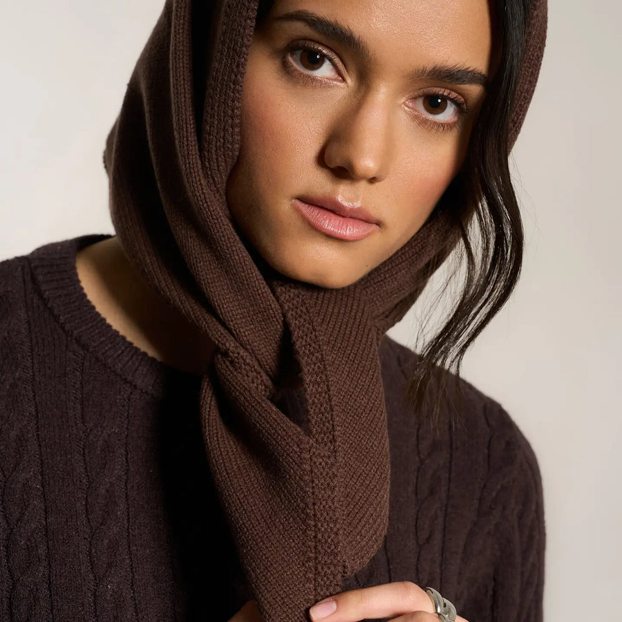 Handkerchief Scarf in Brown